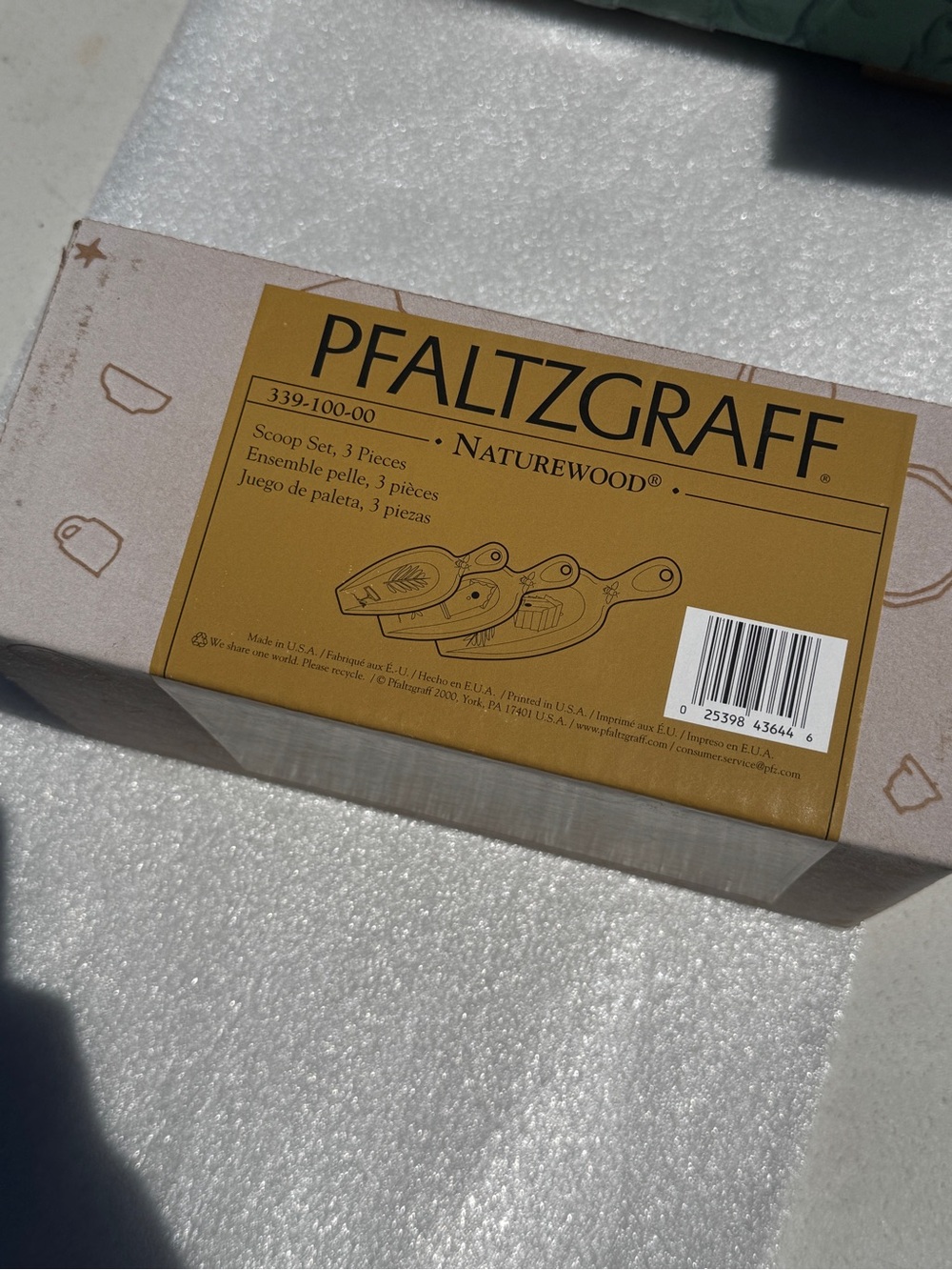 3 scoop bundle by Pfaltzgraff in Naturewood. Brand New - Picture 2 of 9
